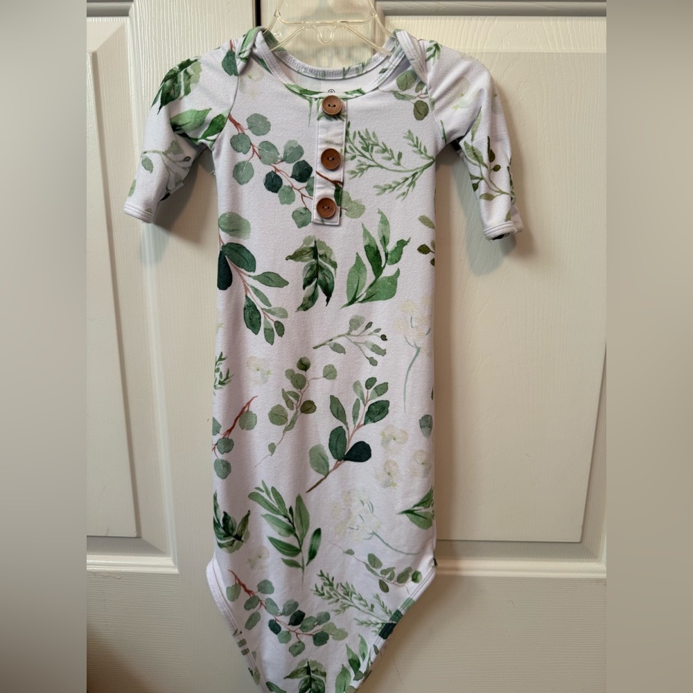 Caden Lane Green Leaf Print Kids Pajamas